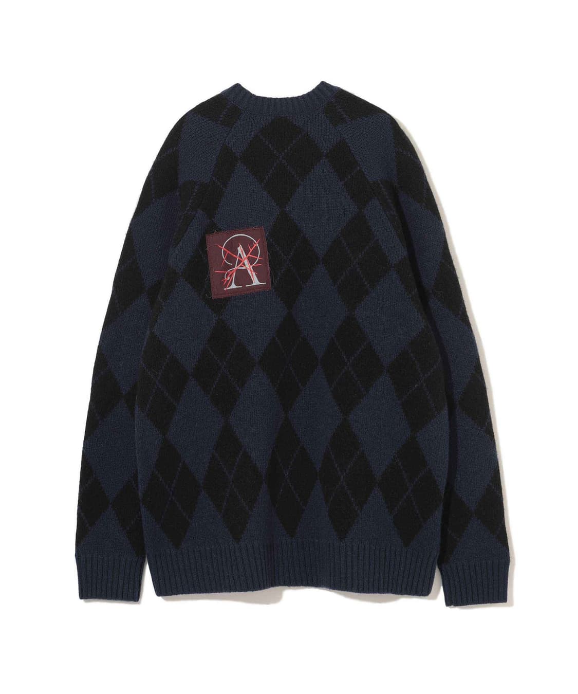 언더커버 아가일 니트 블랙/네이비  상품이미지2