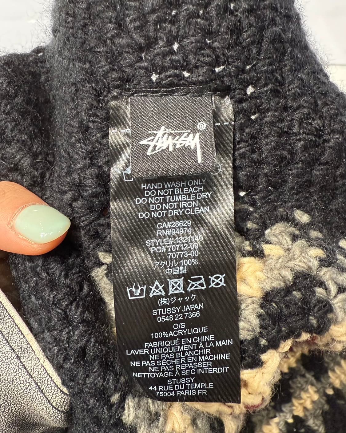 스투시 블랙 페어아일 버킷햇  상품이미지6