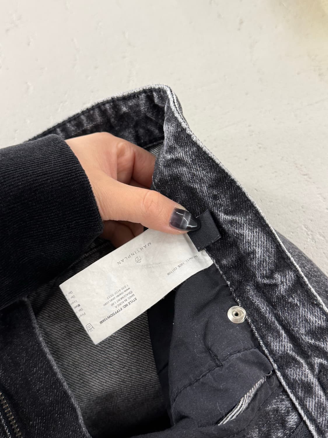 MARTIN PLAN 마틴 플랜 데님 팬츠 블랙 M 상품이미지7