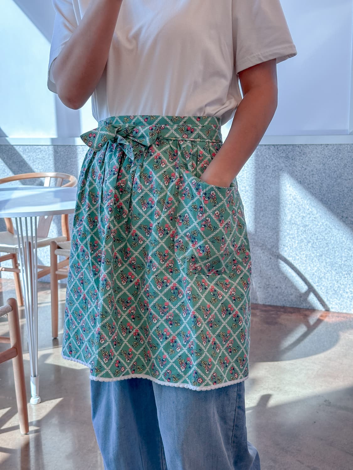 🌼💚빈티지 산딸기 플라워 하프 에이프런🍓🌿 상품이미지1