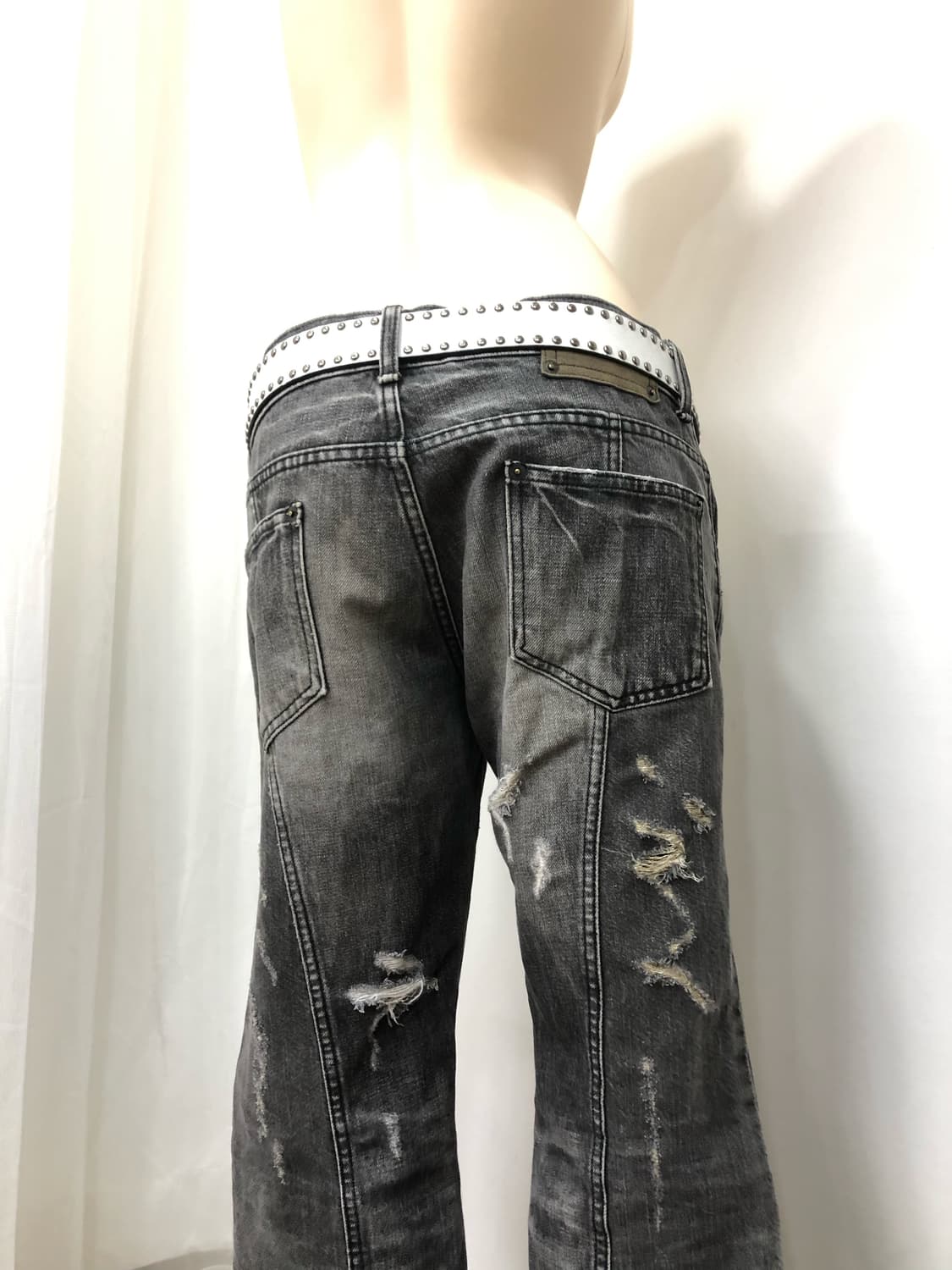 gold pearl grunge grey jeans 상품이미지3