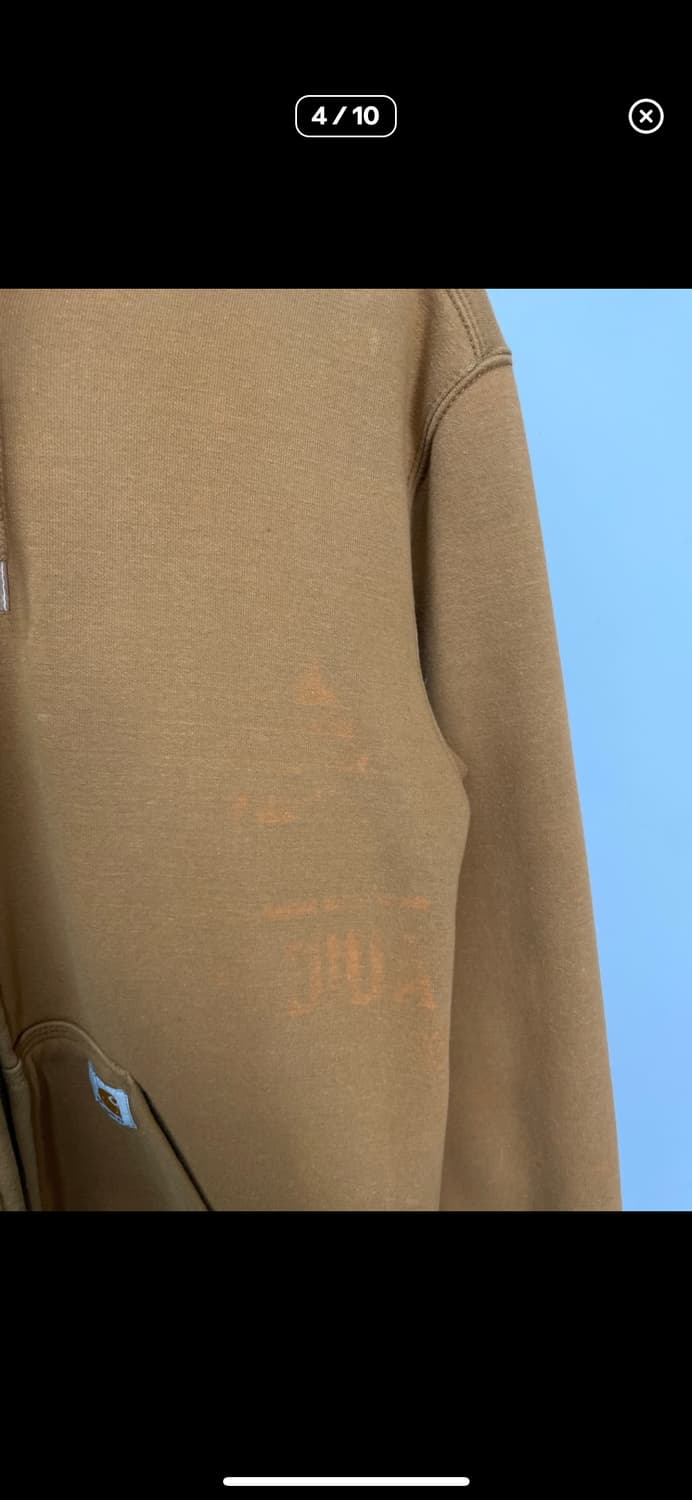 칼하트 브라운 포켓로고 후드집업 A3121 상품이미지4