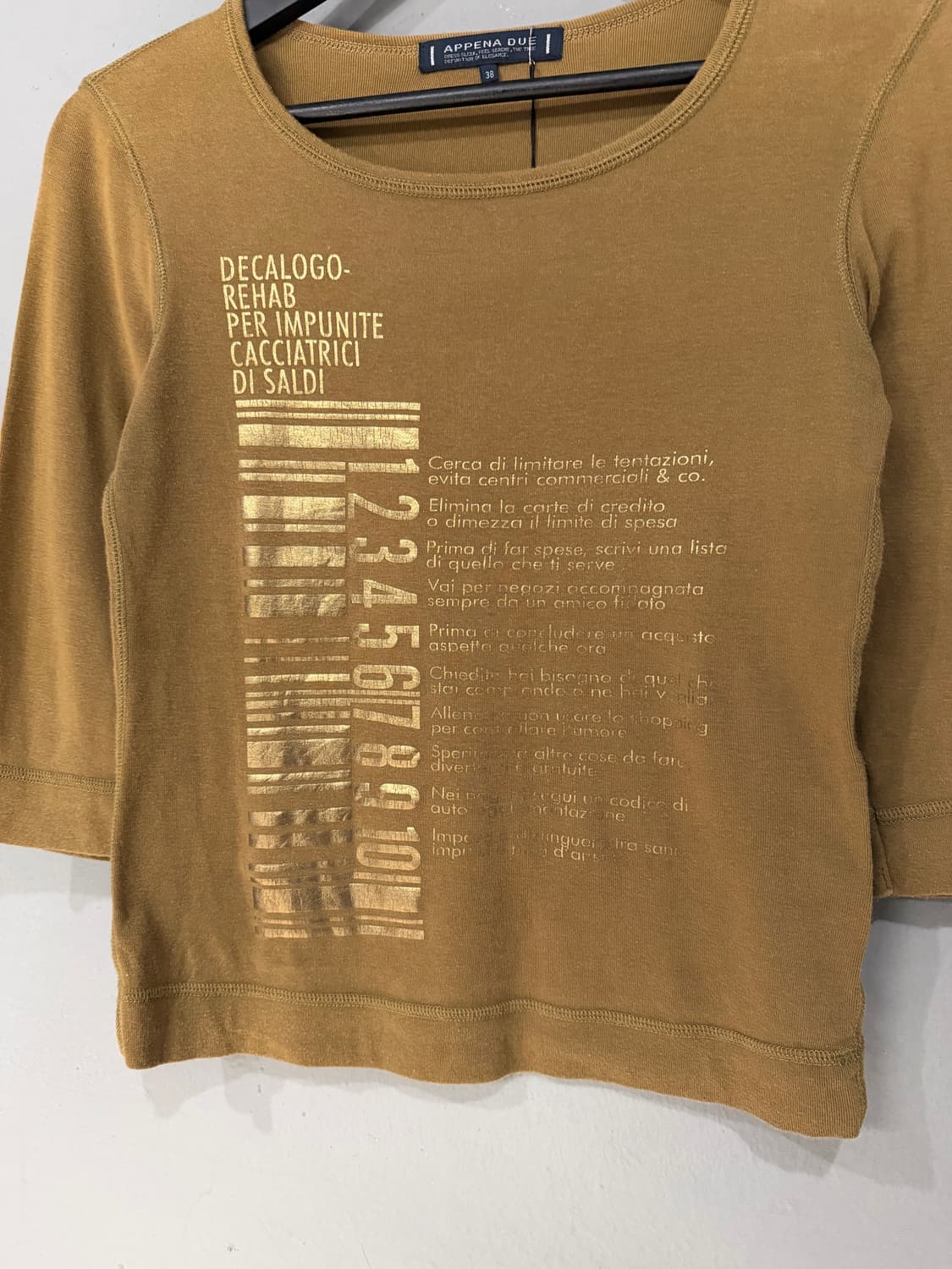Barcode printing stitch detail top  상품이미지6