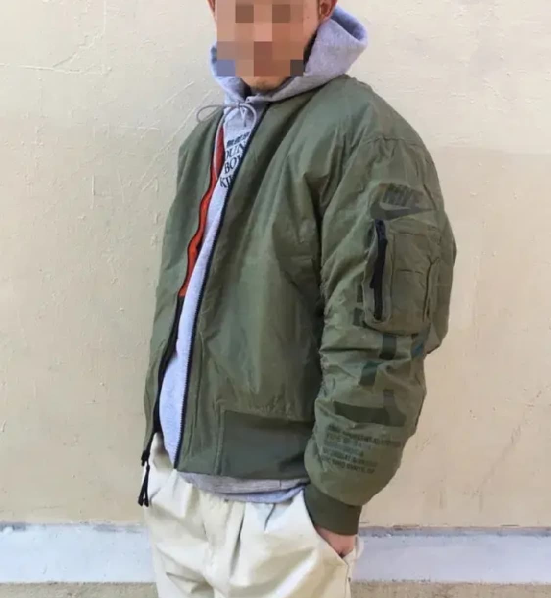 나이키 MA-1 봄버 자켓 카키 리버시블 상품이미지1