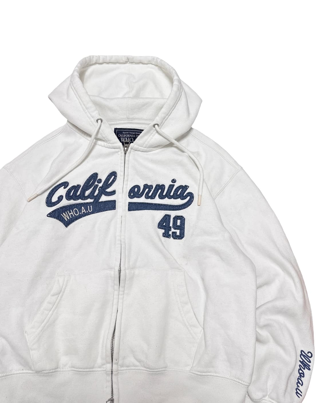 후아유 흰색 후드집업 상품이미지2