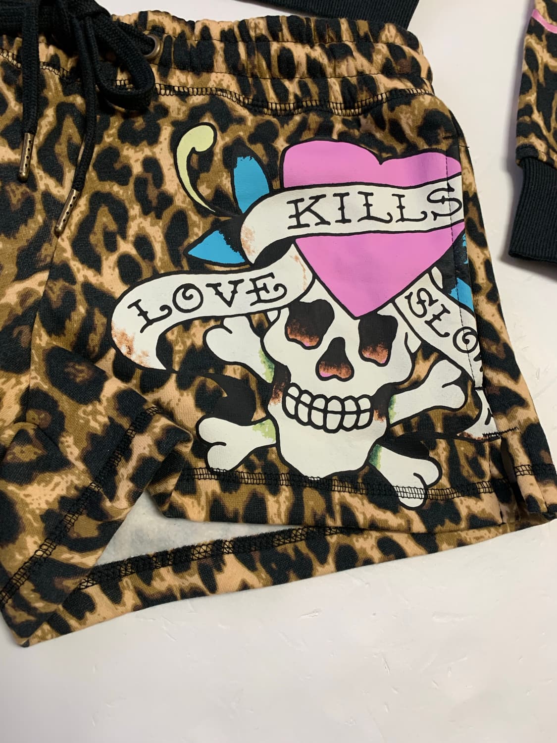 [XS,S] 에드하디 레오파드 후드집업 쇼츠 스웻 셋업 상품이미지5