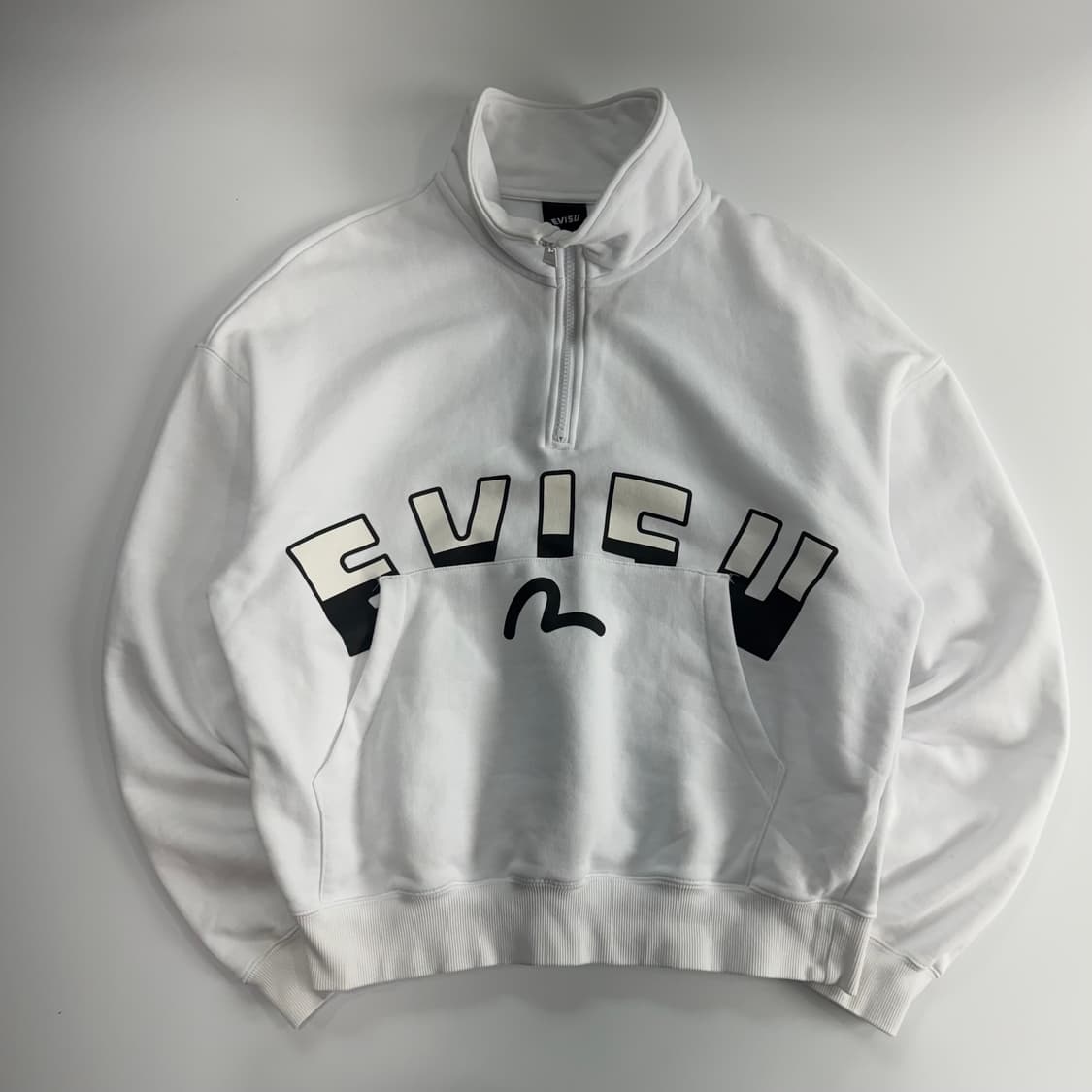Evisu 에비수 반집업 화이트 포켓 맨투맨  상품이미지3