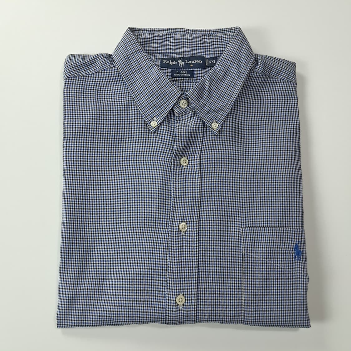 CJ493 2XL 폴로 빅사이즈 블루블랙 마이크로하운드투스 셔츠 남방 상품이미지7