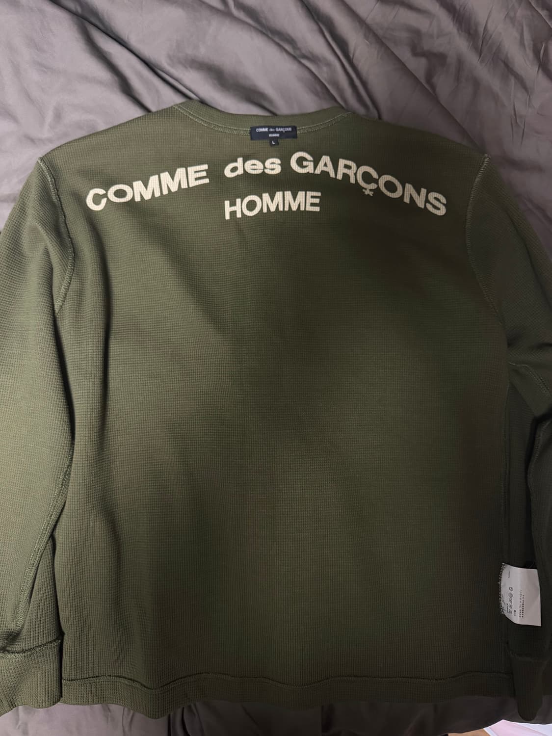 L] 07fw 꼼데가르송 옴므 인사이드 아웃 와플 니트 롱슬리브 상품이미지1