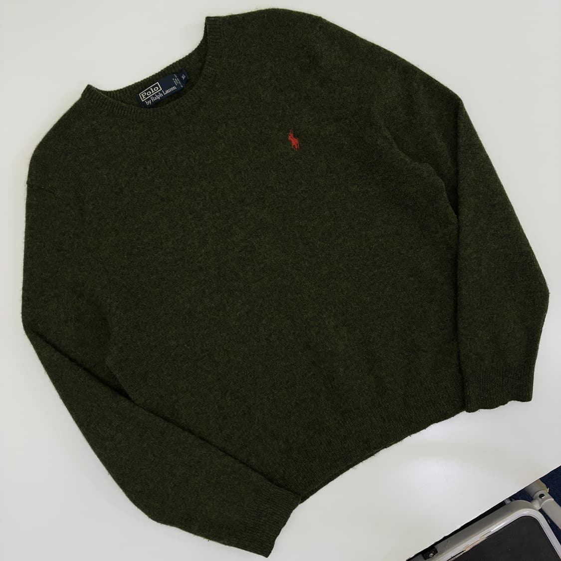 Polo  폴로 랄프로렌 자수 램스울 카키니트 상품이미지2