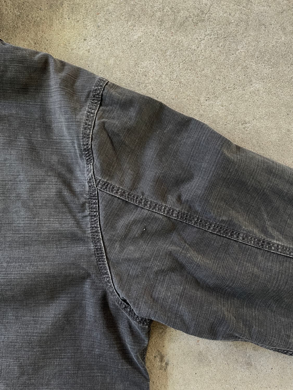 00s Stussy Canvas Faded Black Hood zip 상품이미지8