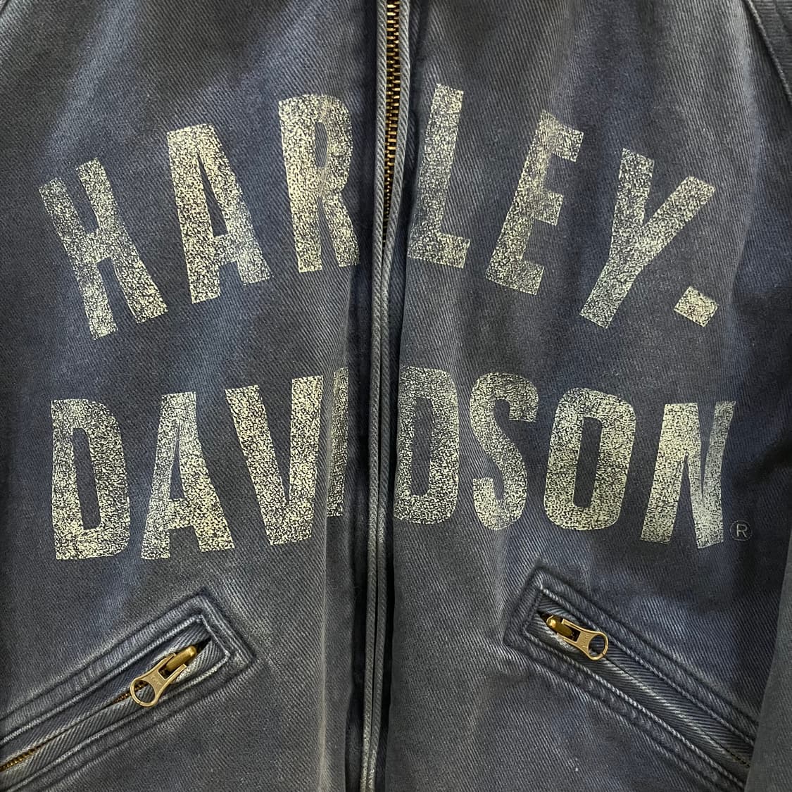 할리데이비슨 블루 코튼 워크 자켓 M 상품이미지4