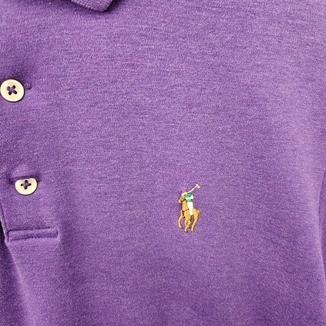 폴로 랄프로렌 클래식핏 반팔 카라티 퍼플 상품이미지3