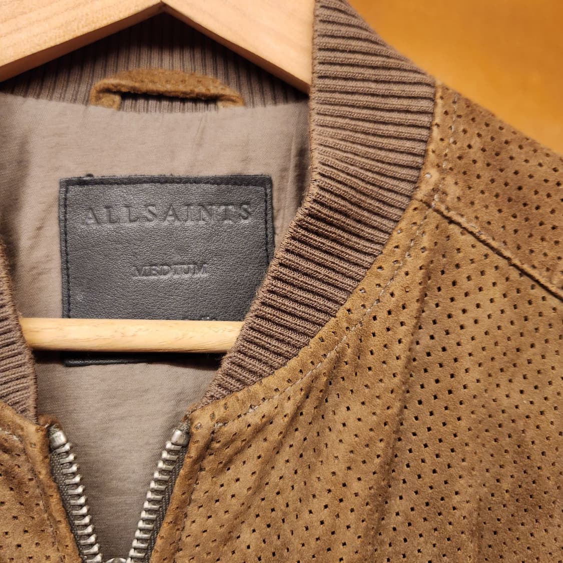 올세인츠 염소가죽 스웨이드 봄버 자켓 M 상품이미지2