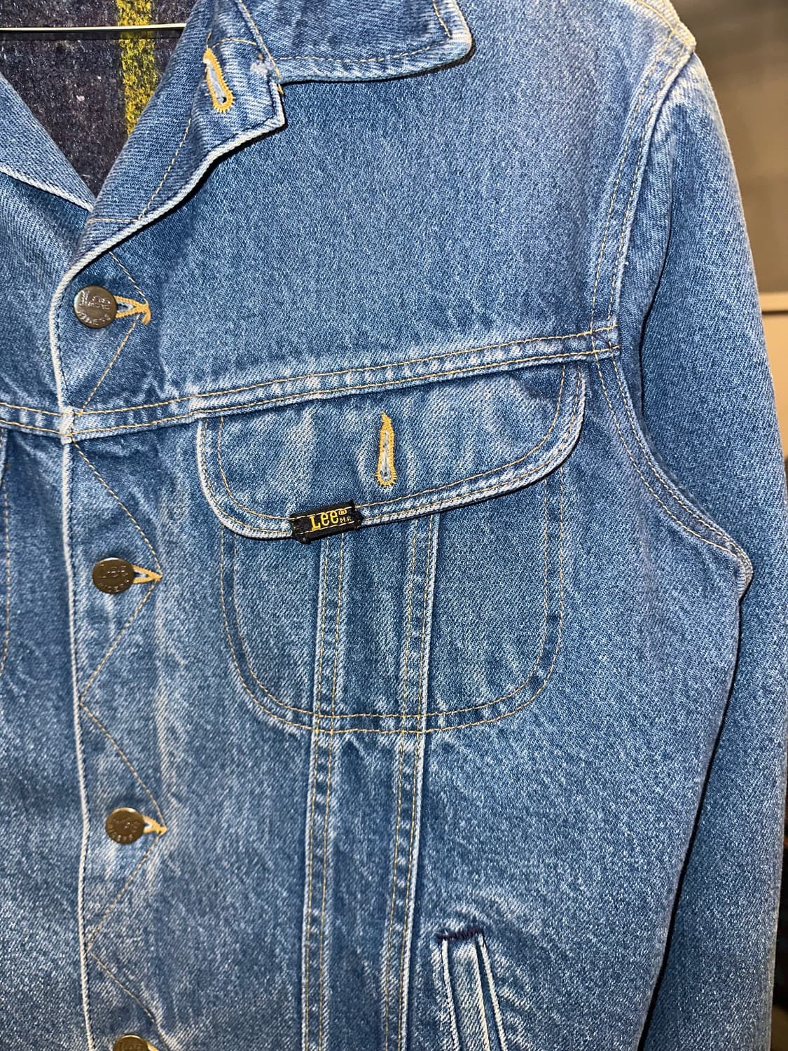 90’s Lee Rider denim blanket trucker JK 상품이미지6