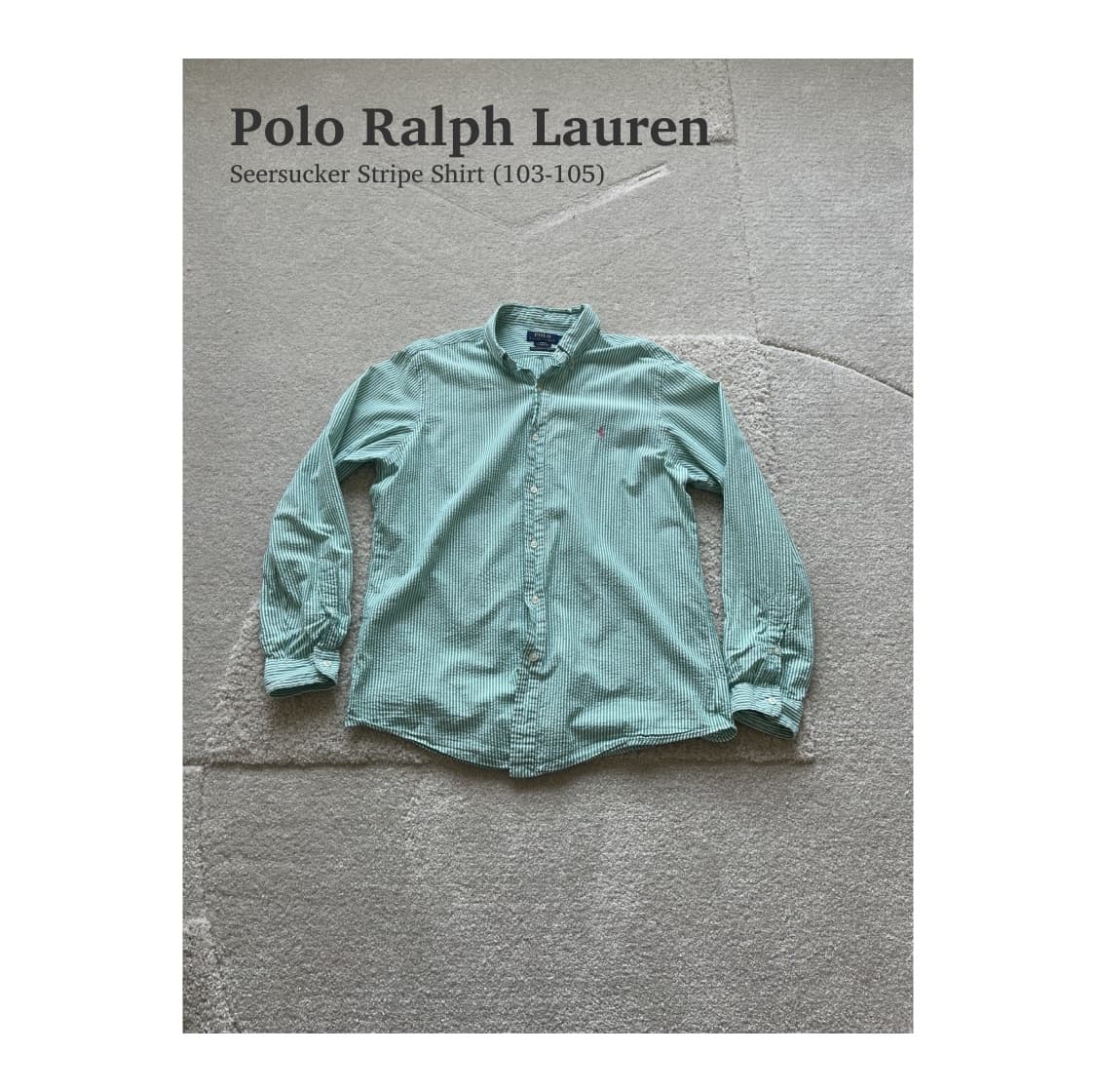 폴로 랄프로렌 시어서커 스트라이프 셔츠 (103-105) 상품이미지1