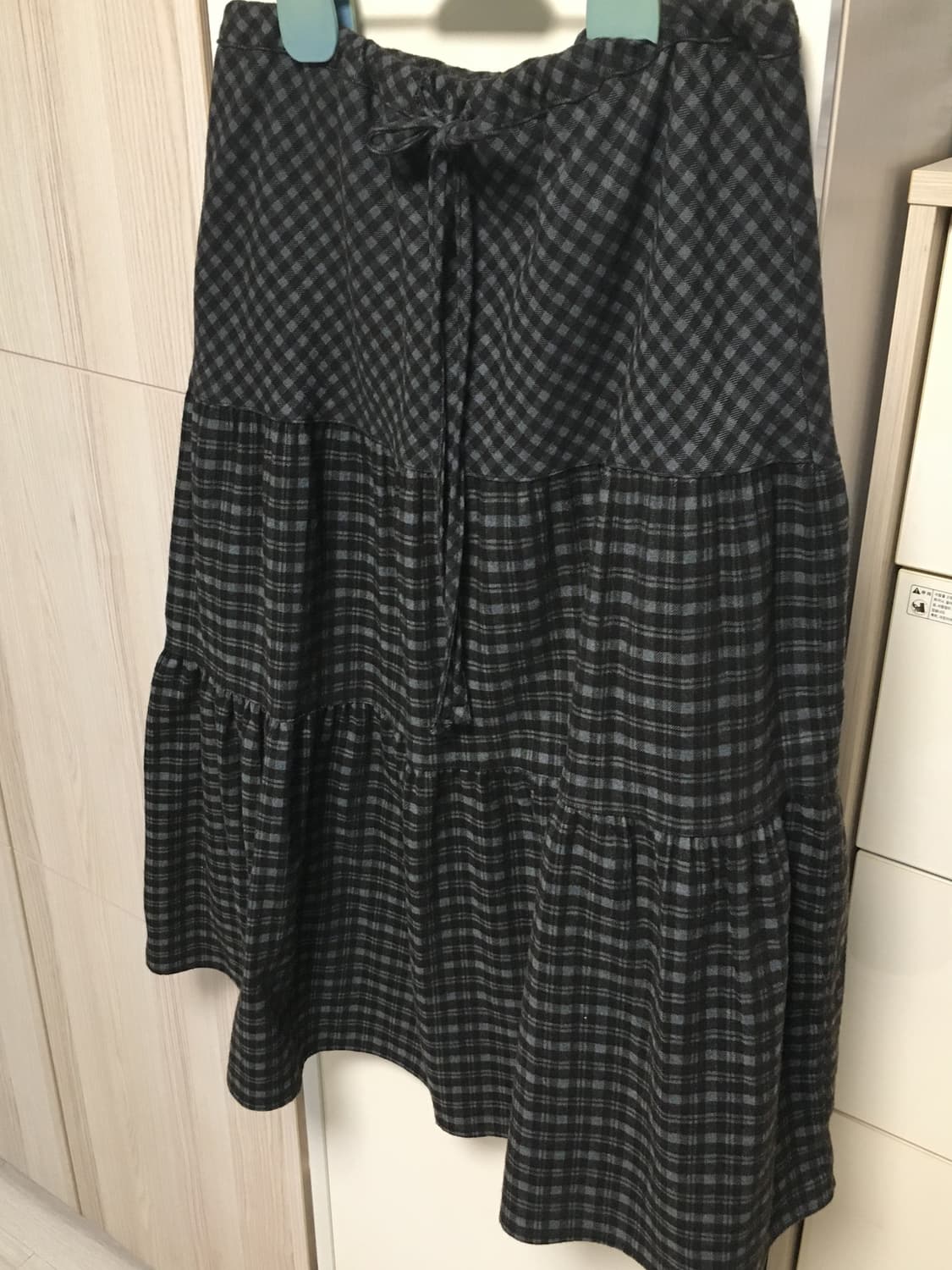 히피디피 모리걸 체크 롱스커트_브라운 상품이미지1