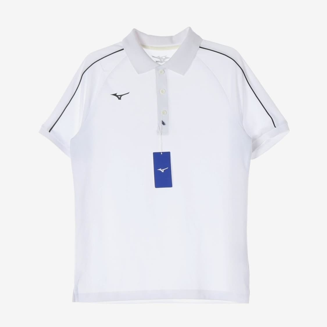 MIZUNO 기능성 라인 배색 반팔 카라 티셔츠 M 상품이미지1