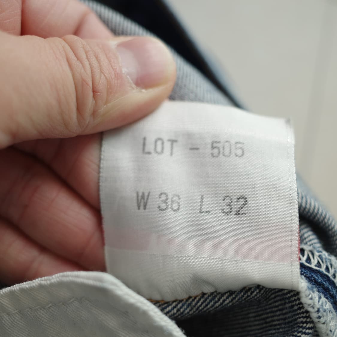 90s 리바이스 505 USA생산 중청 데님 36사이즈  상품이미지5