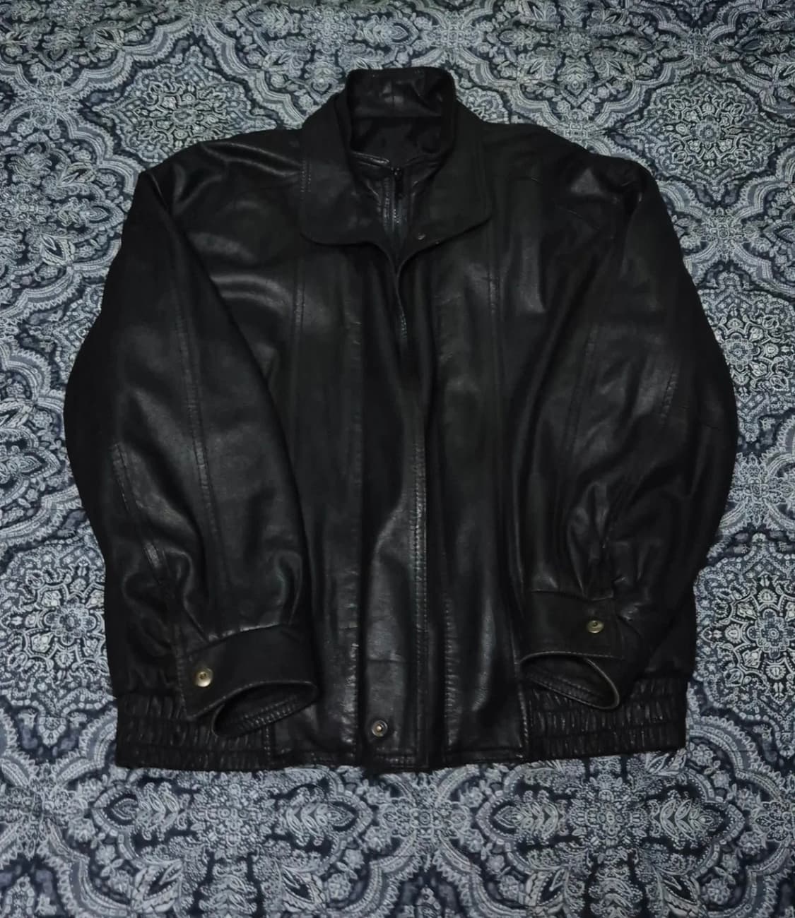 Remy 더블 카라 램스킨 블루종 38size 상품이미지1