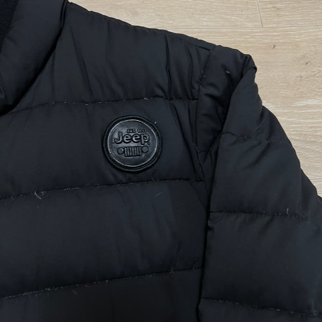 지프 JEEP 덕다운 로고 와펜 경량패딩 점퍼 [블랙] XL/105 상품이미지4