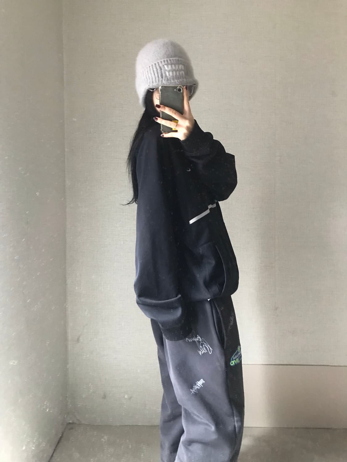 나이키 블랙 오버핏 져지 상품이미지3