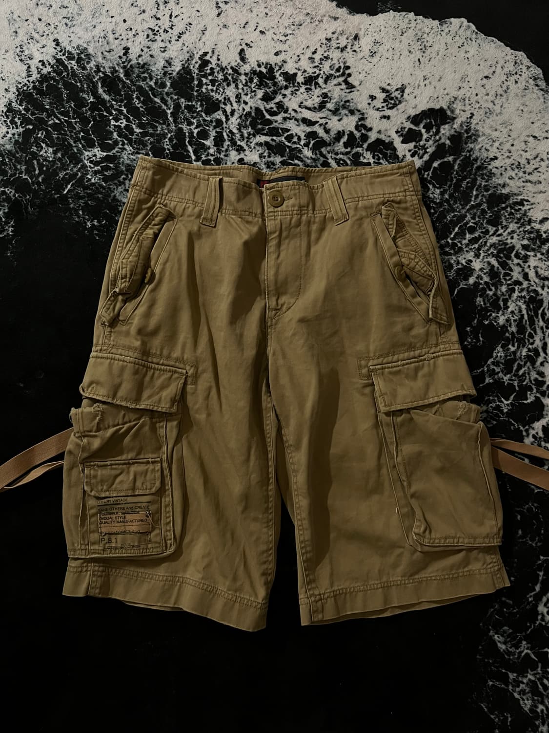 베이지 카고 버뮤다팬츠 상품이미지1