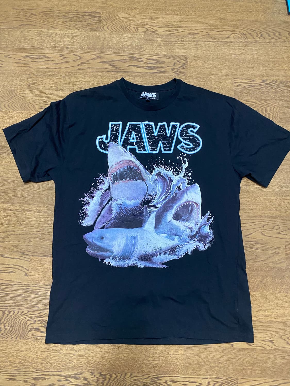 Jaws 프린팅 반팔 xl 블랙 상품이미지1