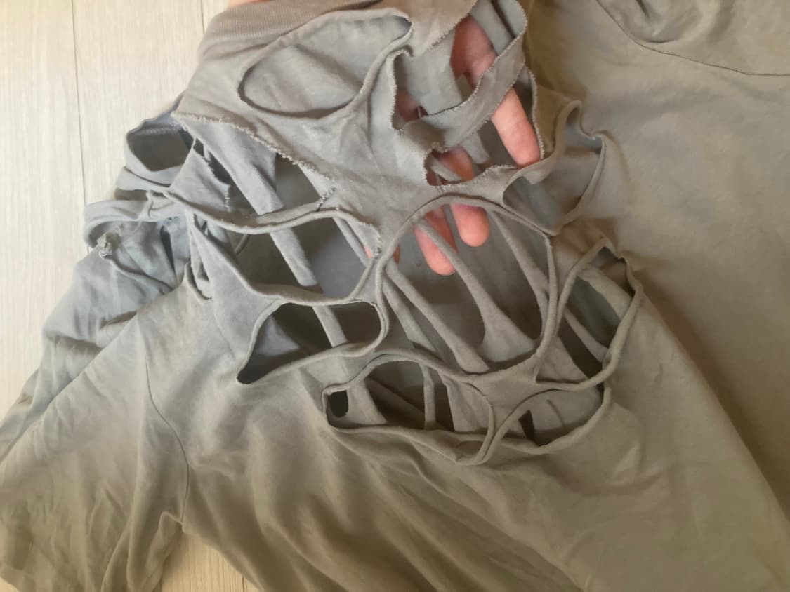 distressed cutout tee dress 상품이미지7