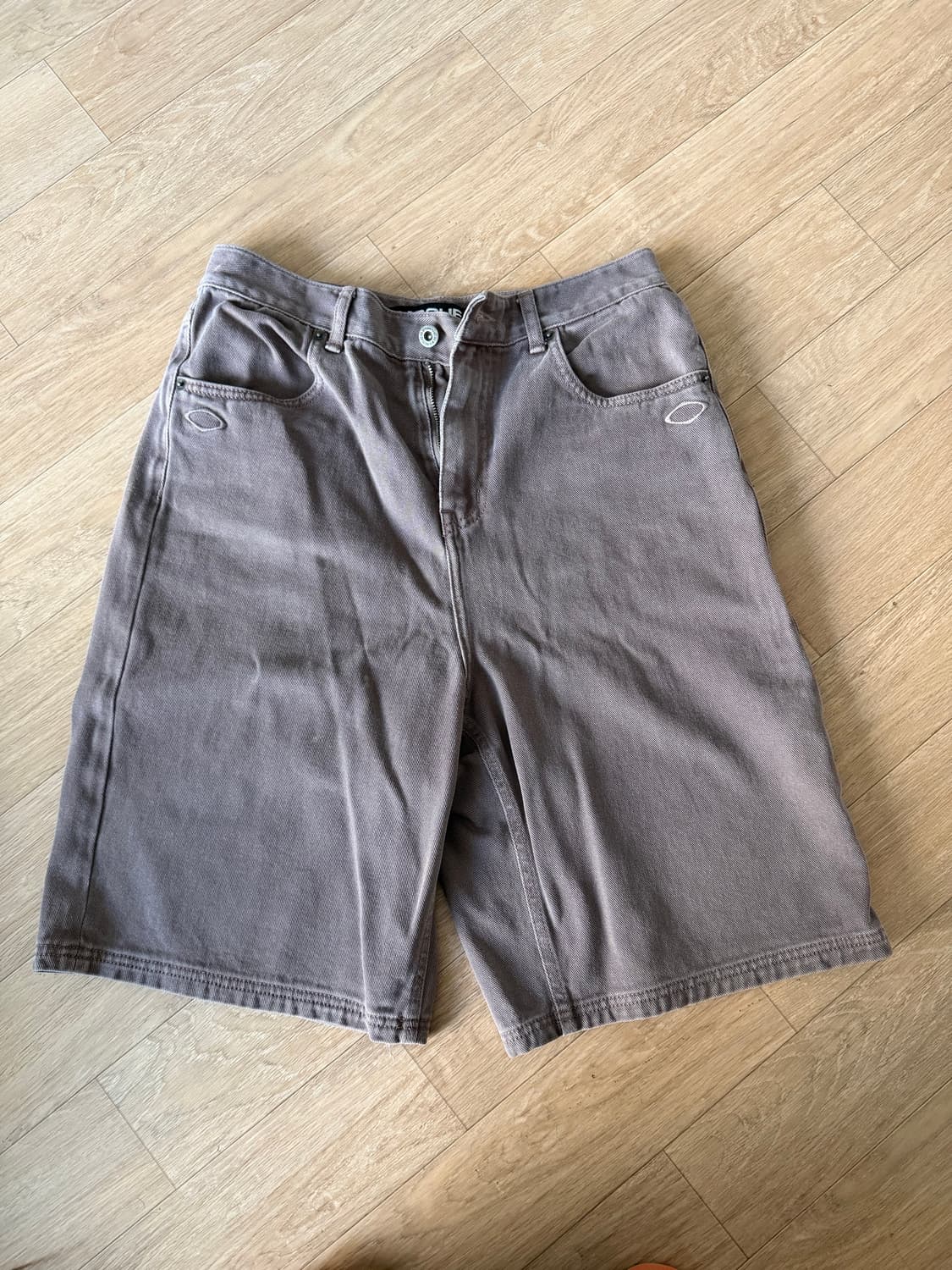 미스치프 로즈 브라운 버뮤다 데님 팬츠 반바지 상품이미지1