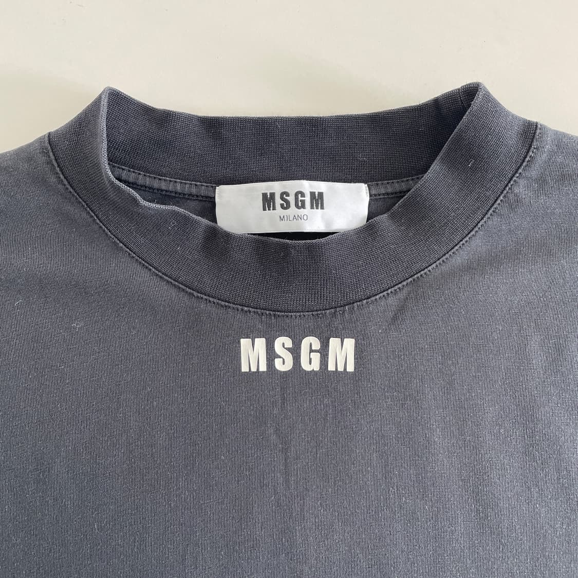 MSGM 로고 블랙 긴팔 티셔츠 상품이미지8