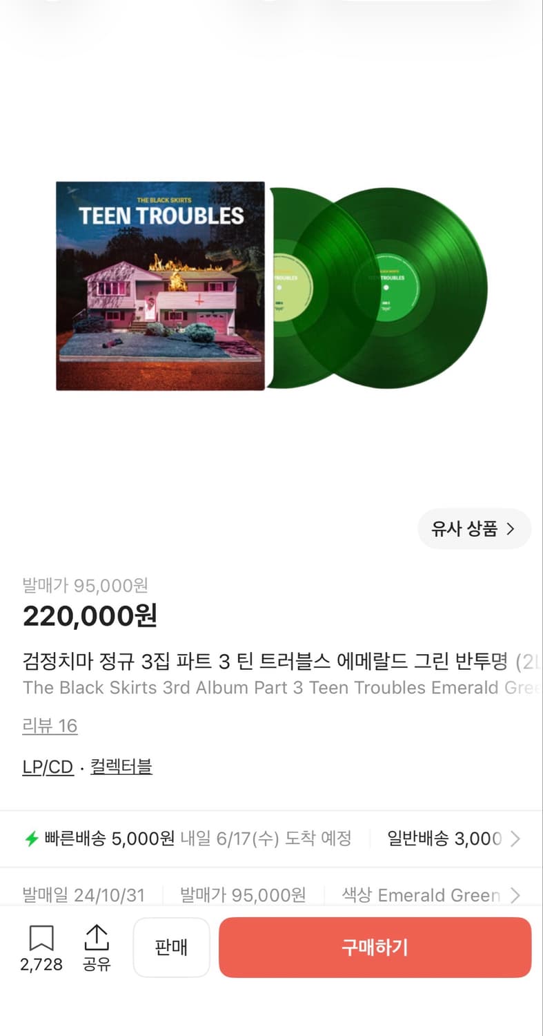 검정치마 틴트러블 lp 상품이미지1