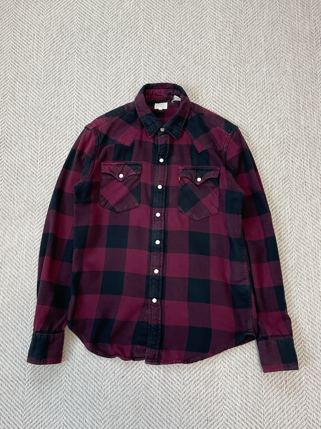 리바이스 버건디 체크 웨스턴 셔츠  J03844 상품이미지1