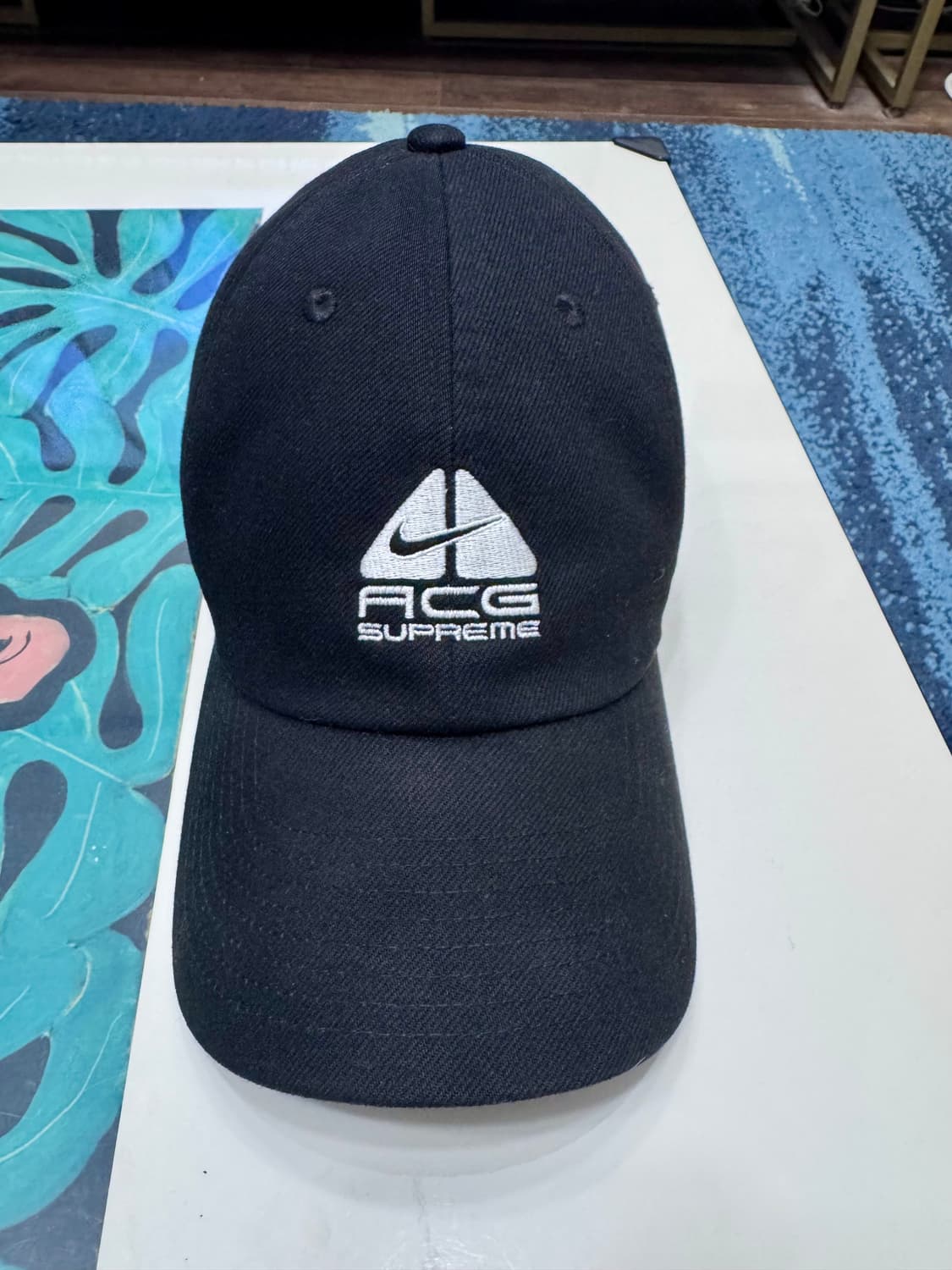 슈프림 x 나이키 ACG 데님 6패널 볼캡 블랙 상품이미지3