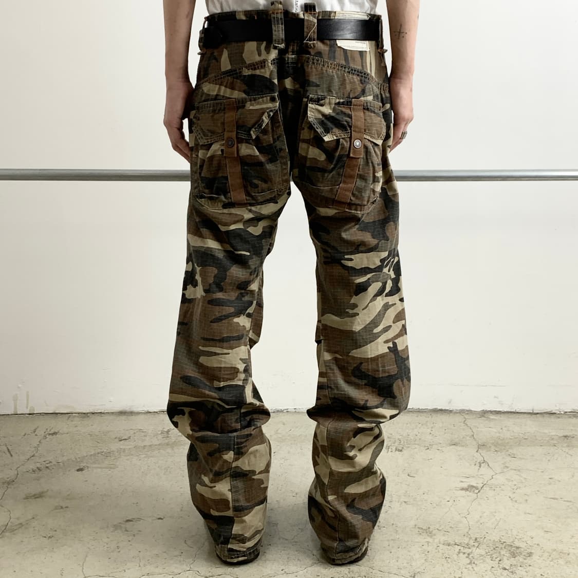 00s 에드윈 카모 카고 플레어 팬츠 상품이미지6