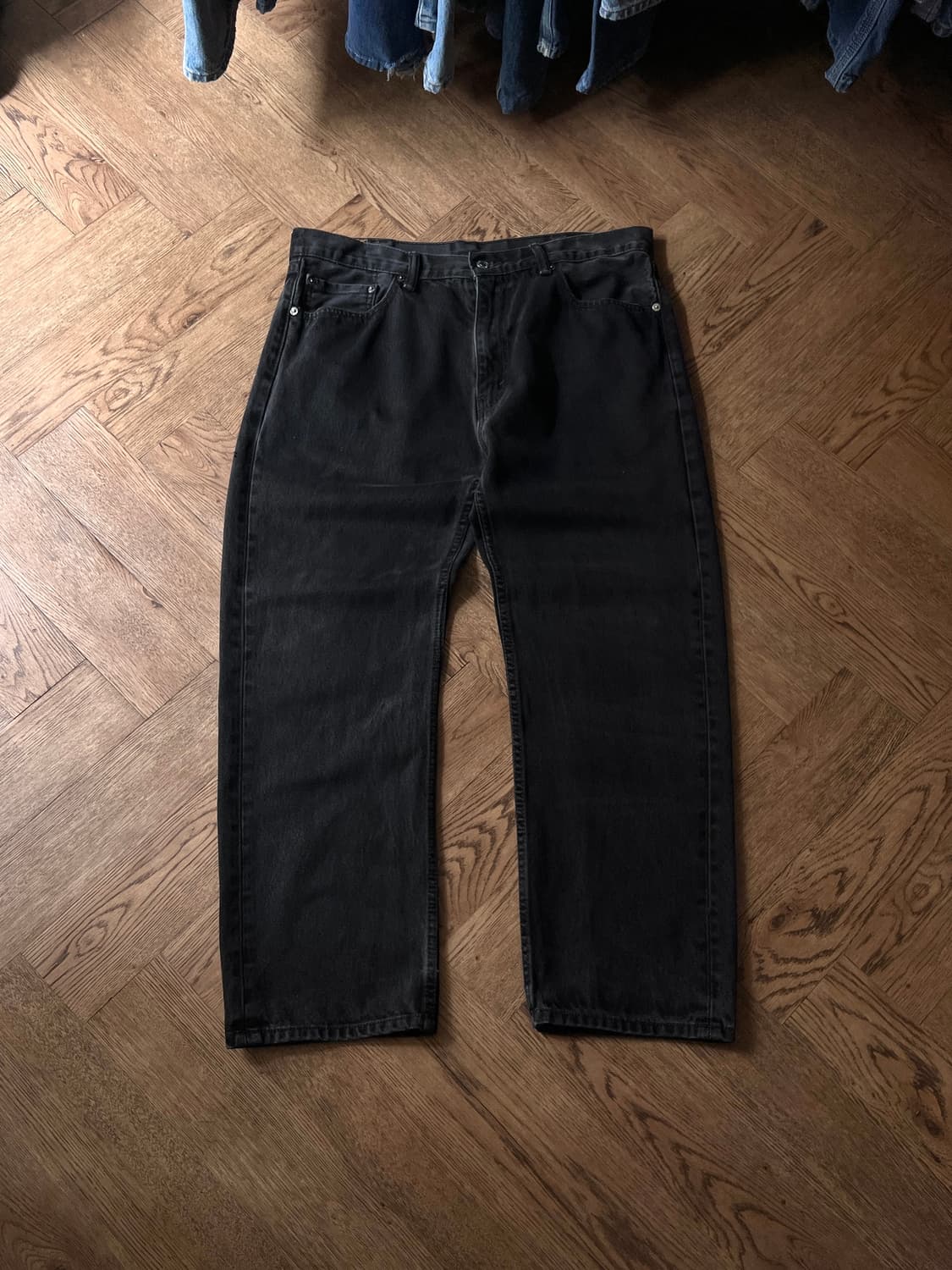 [38]리바이스 505 레귤러 스트레이트 흑청 데님 팬츠 상품이미지2