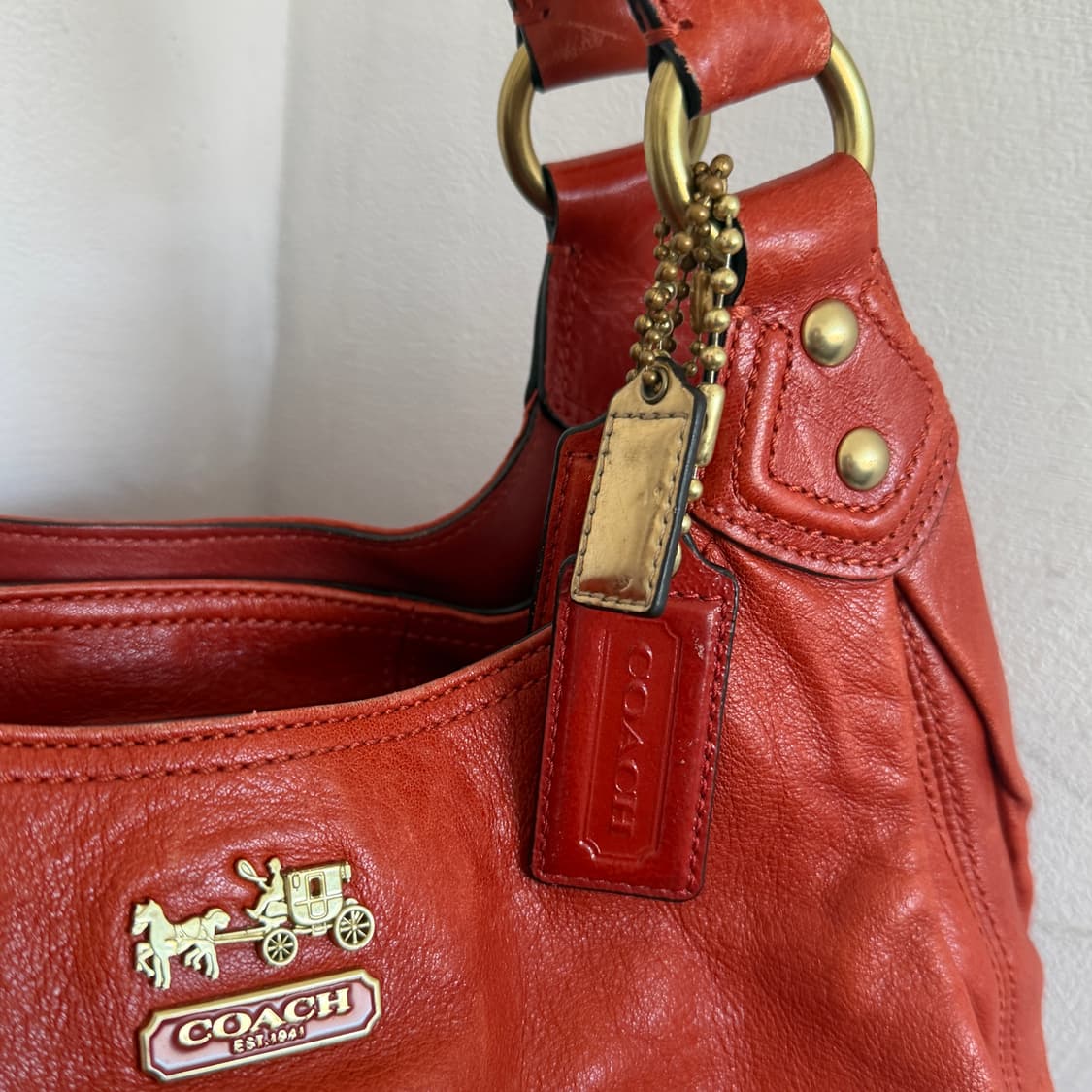 Coach vintage leather shoulder bag 🍊 상품이미지4