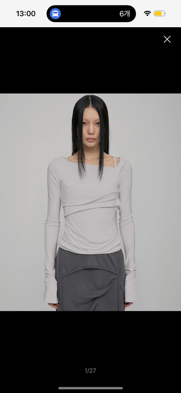 Flareup 플레어업 layered bustier long sleeve 상품이미지1