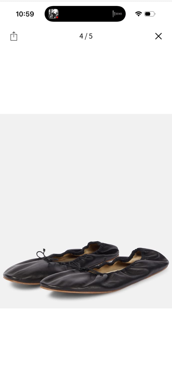 (구매) 더로우 레더 발레리나 플랫 상품이미지3