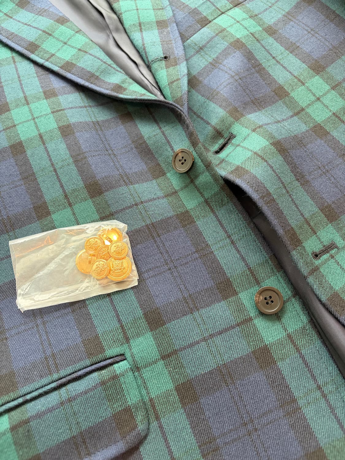 리넥츠 타탄 블랙와치 블레이저 자켓 3(105) 상품이미지3