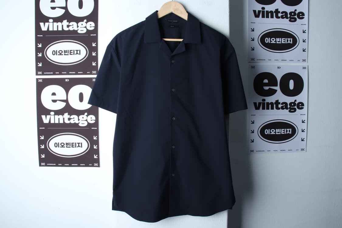 (L-XL) 더니트컴퍼니 반팔 카라 티셔츠 셔츠 남방 네이비-H32747 상품이미지2