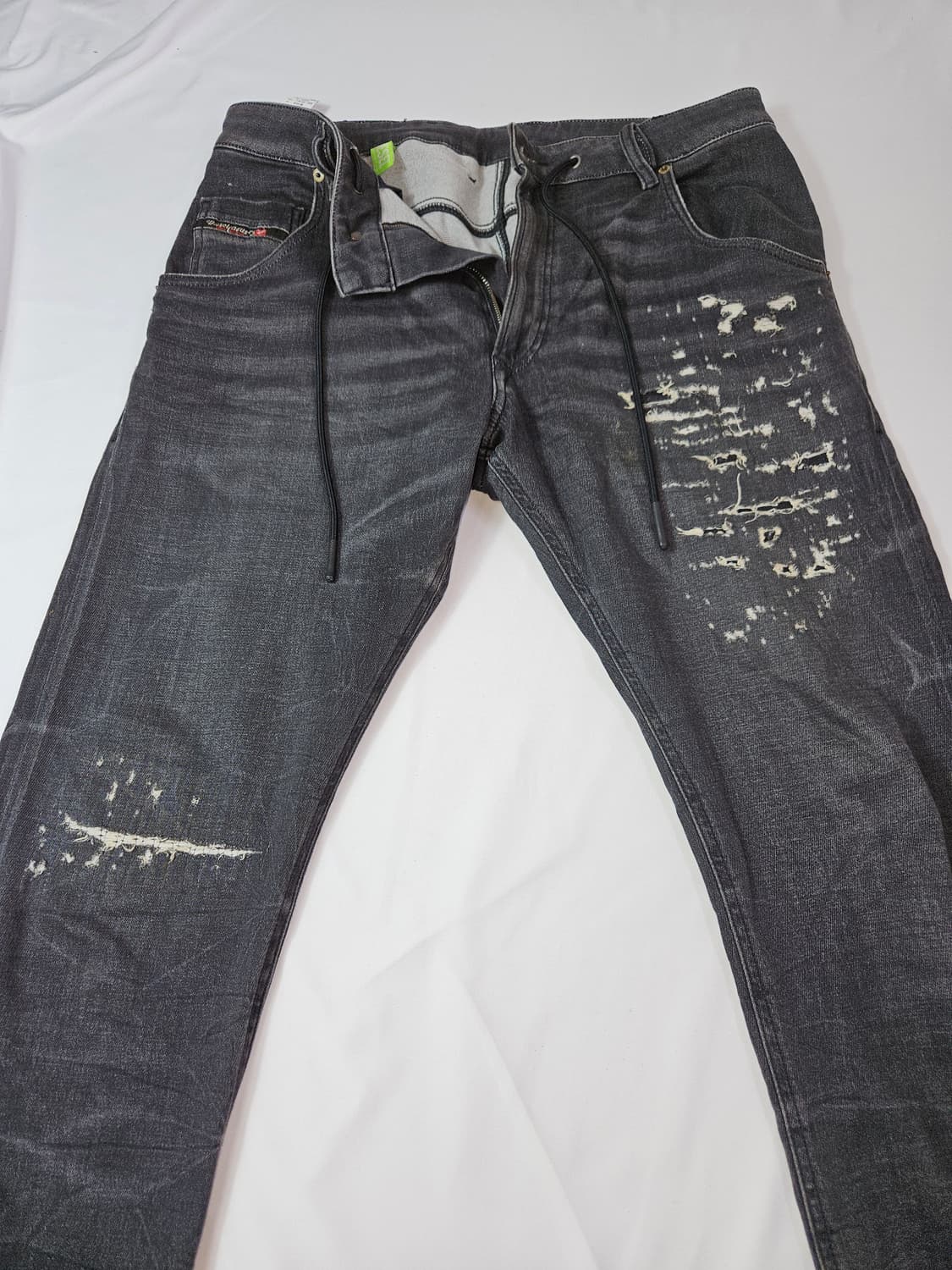 디젤 DIESEL 데미지 스트링 데님팬츠 청바지 진 32 (거의 새상품) 상품이미지3