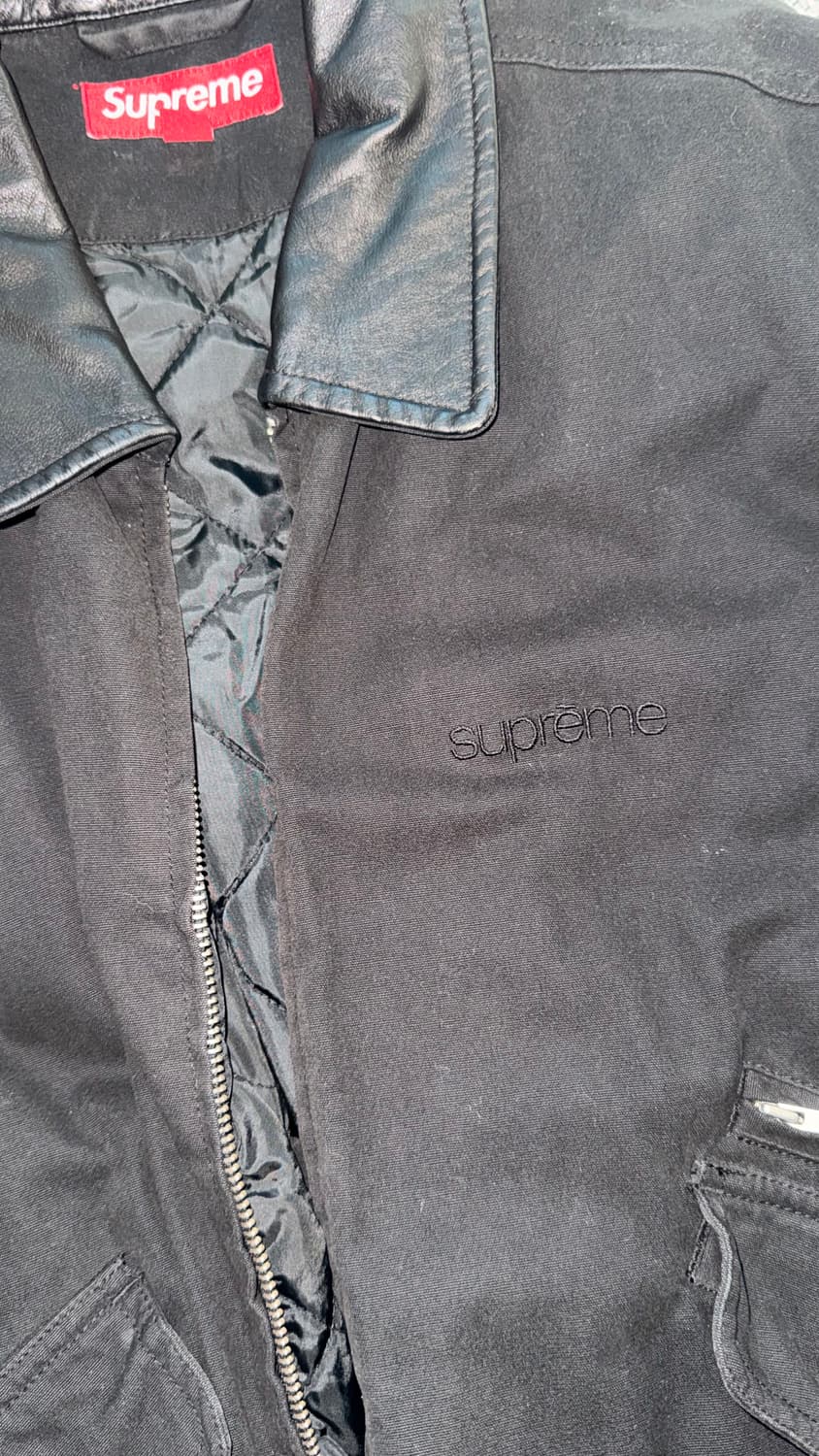 24FW 슈프림 레더칼라 블랙 XL 상품이미지3