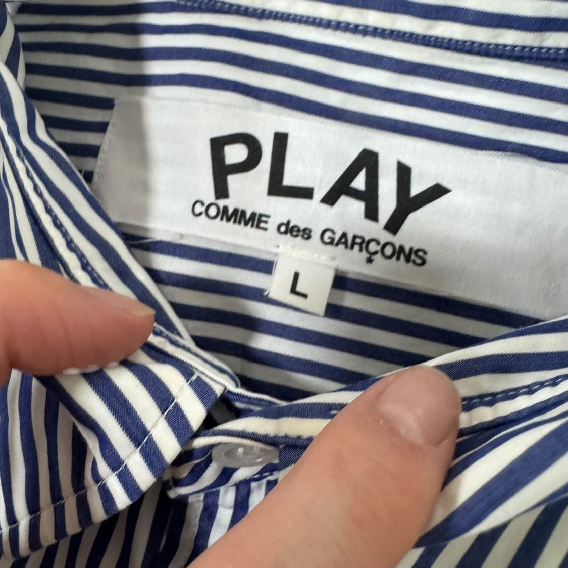 정품 꼼데가르송 스트라이프 셔츠 상품이미지3