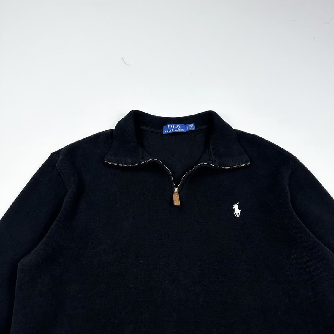 폴로 랄프로렌 포니 블랙 반집업 니트 (L) 상품이미지1