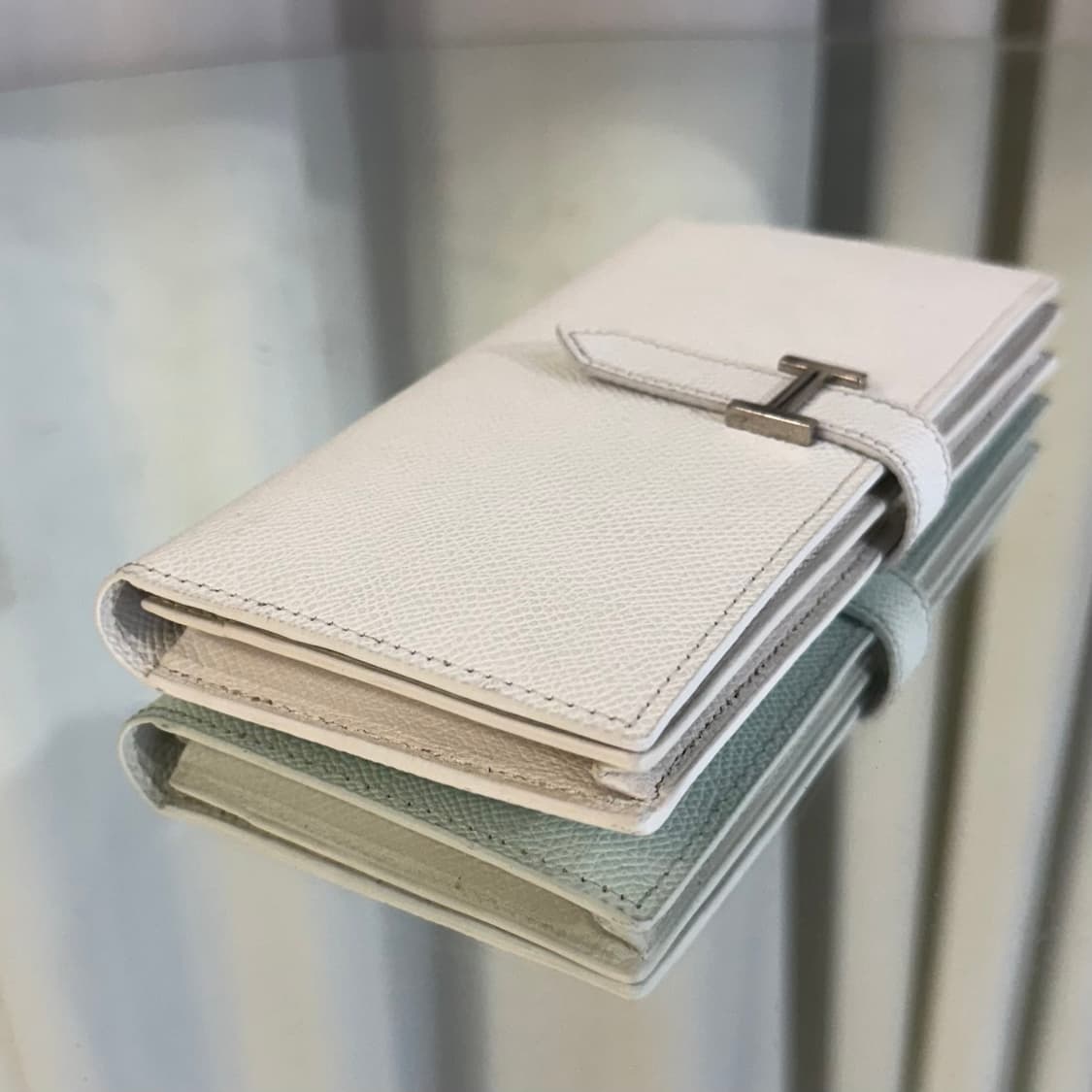 에르메스 베안 화이트 앱송 은장 장지갑  상품이미지5