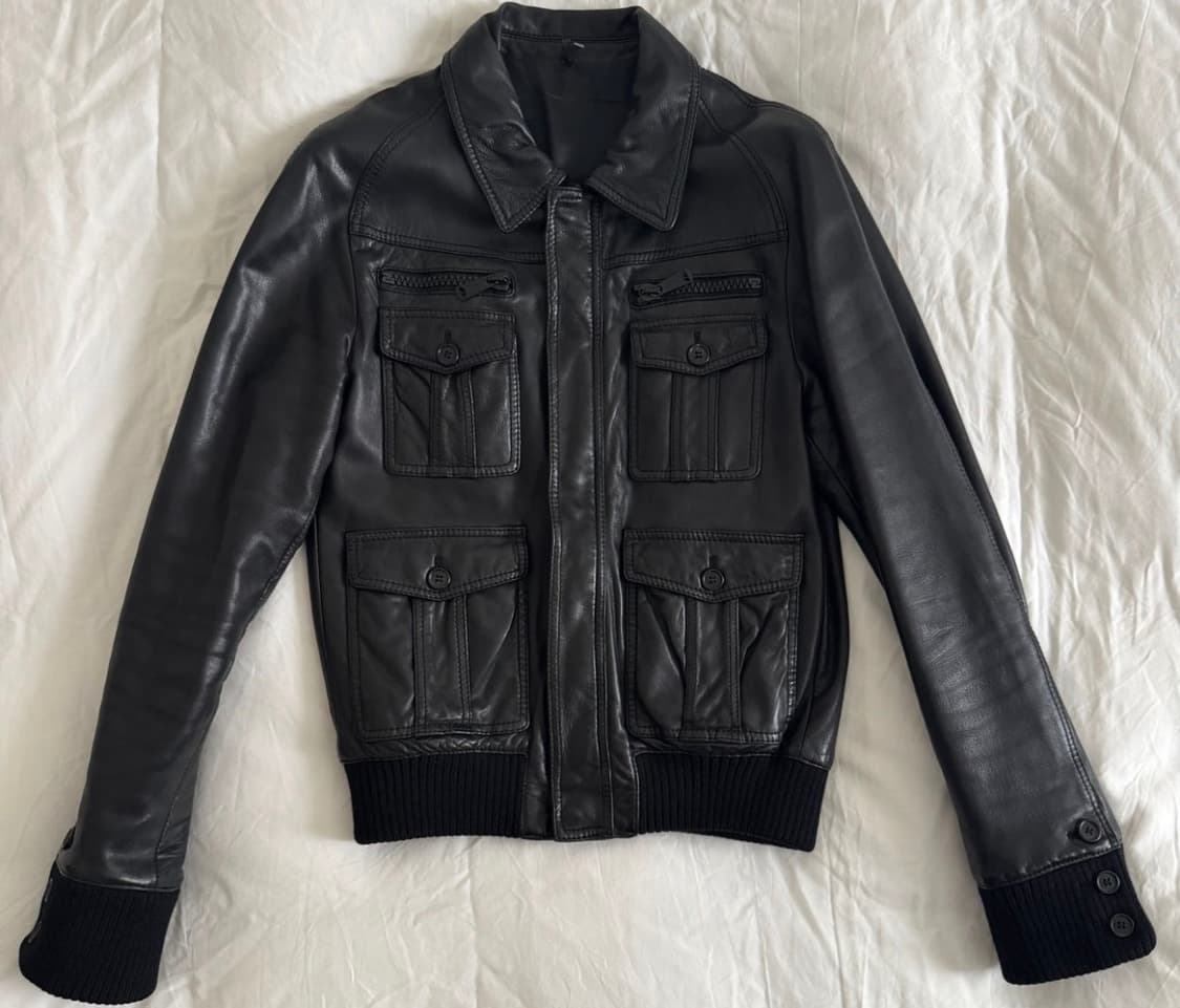 (구매) 디올옴므 4포켓 레더자켓 46사이즈 상품이미지1
