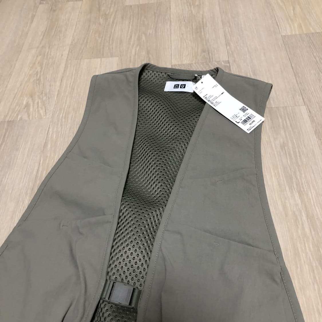 (L) 새상품 유니클로 U 르메르 유틸리티 베스트 그레이 상품이미지6