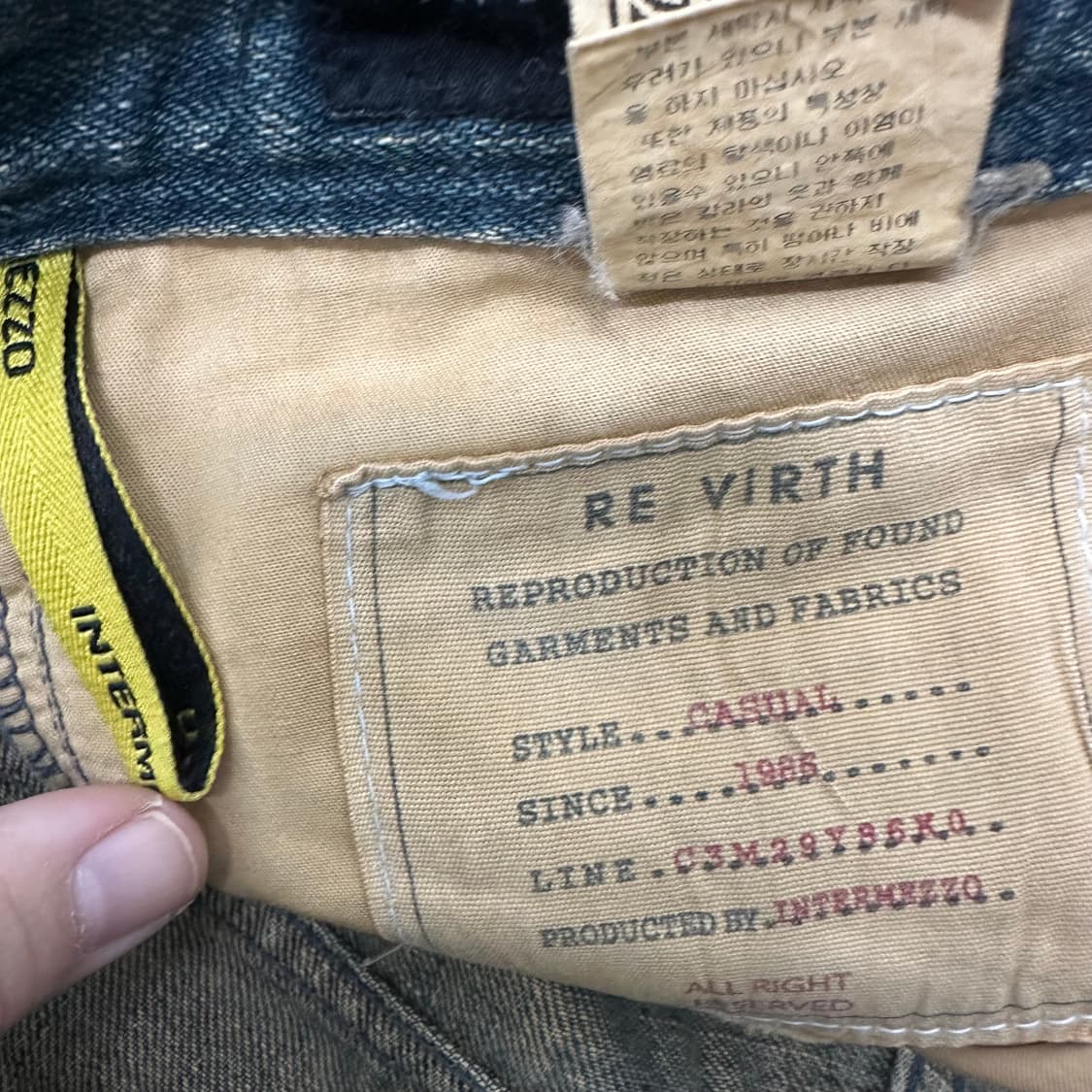 intermezzo 인터메조 워싱 데님 청바지 팬츠 34인치 상품이미지6