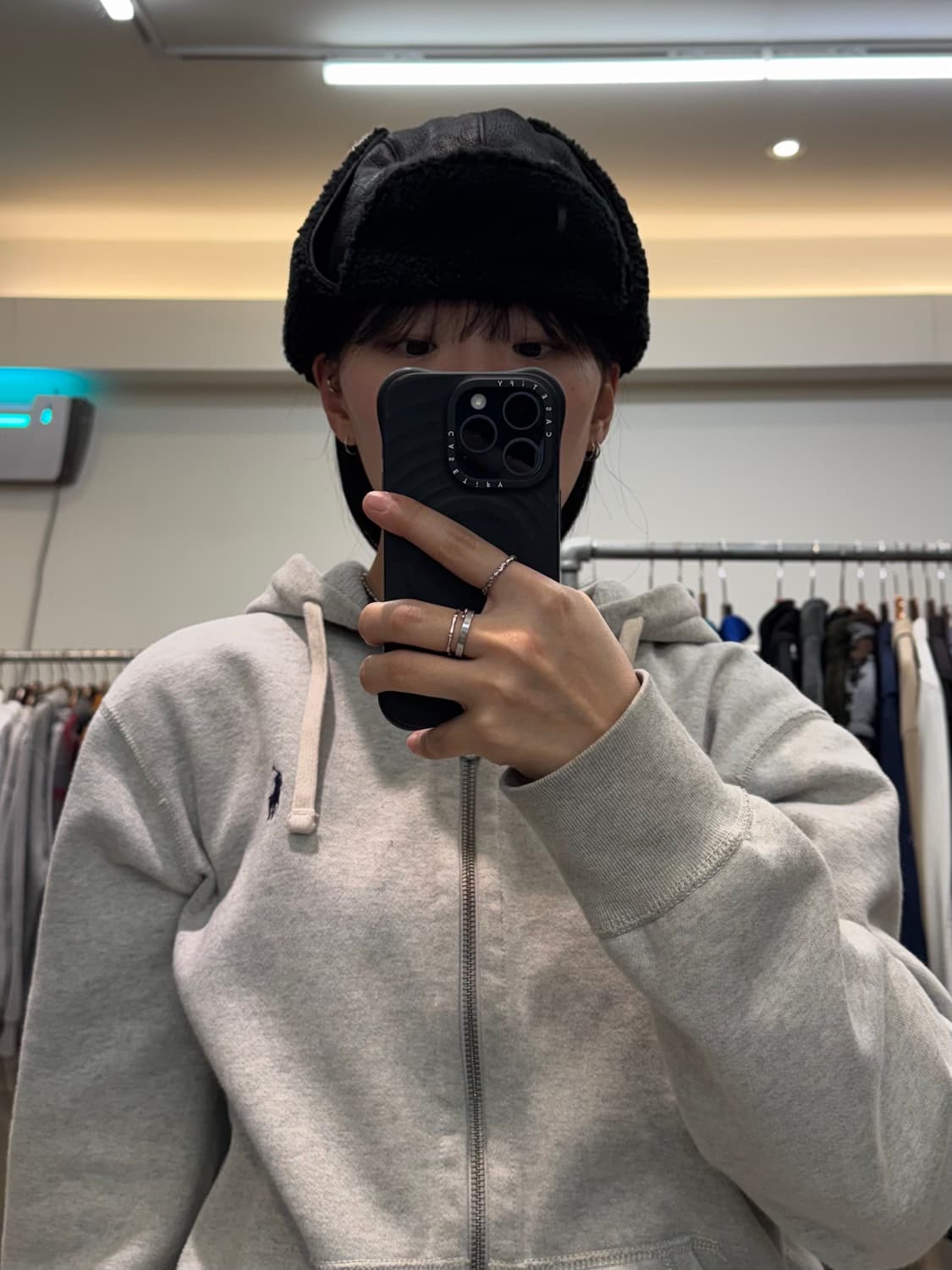 Gant hat 레더 트래퍼햇 상품이미지5